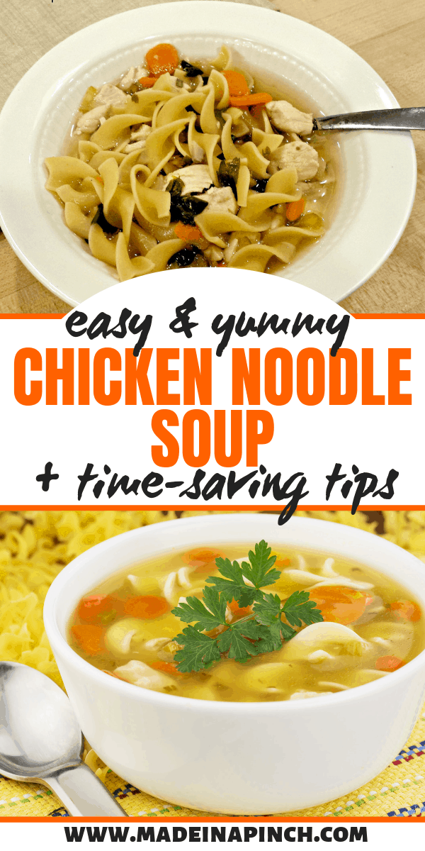 best homemade chicken noodle soup recipe Pinterest pin