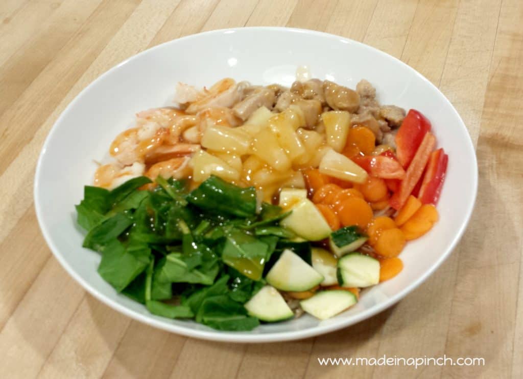 Vietnamese noodle bowl with sauce text1 Made In A Pinch