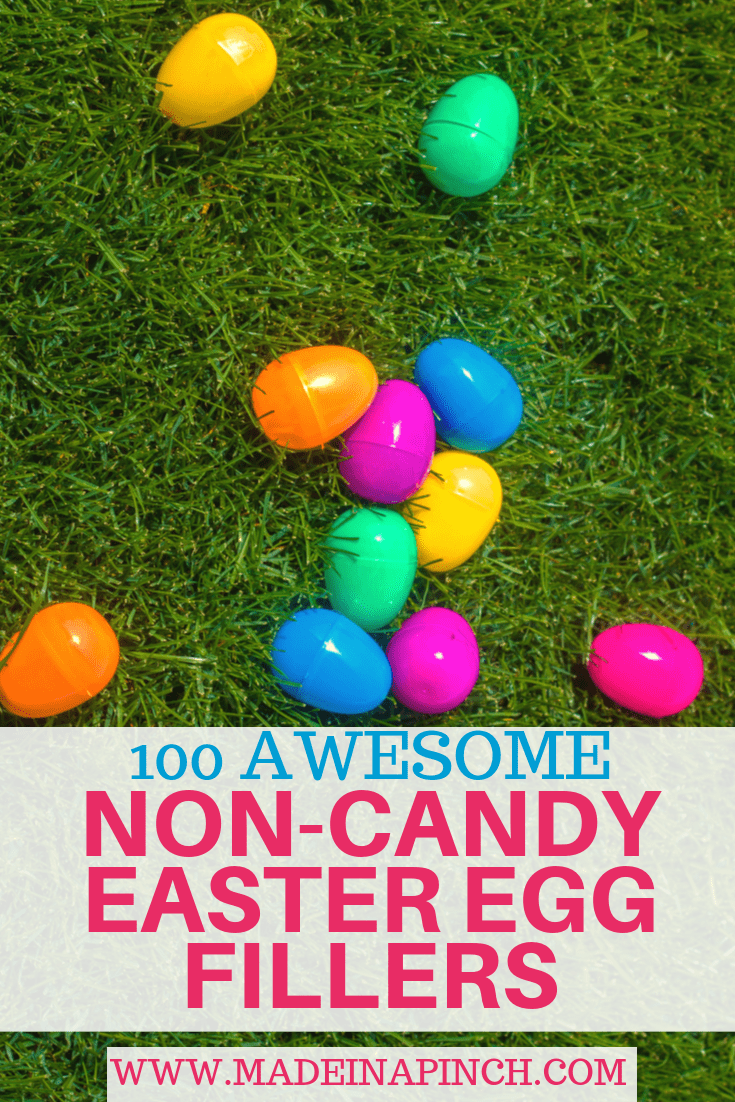 Grab these non-candy Easter egg filler ideas! Kids will love them and you'll feel good about them yourself! Follow us on Pinterest for more helpful tips and easy recipes!