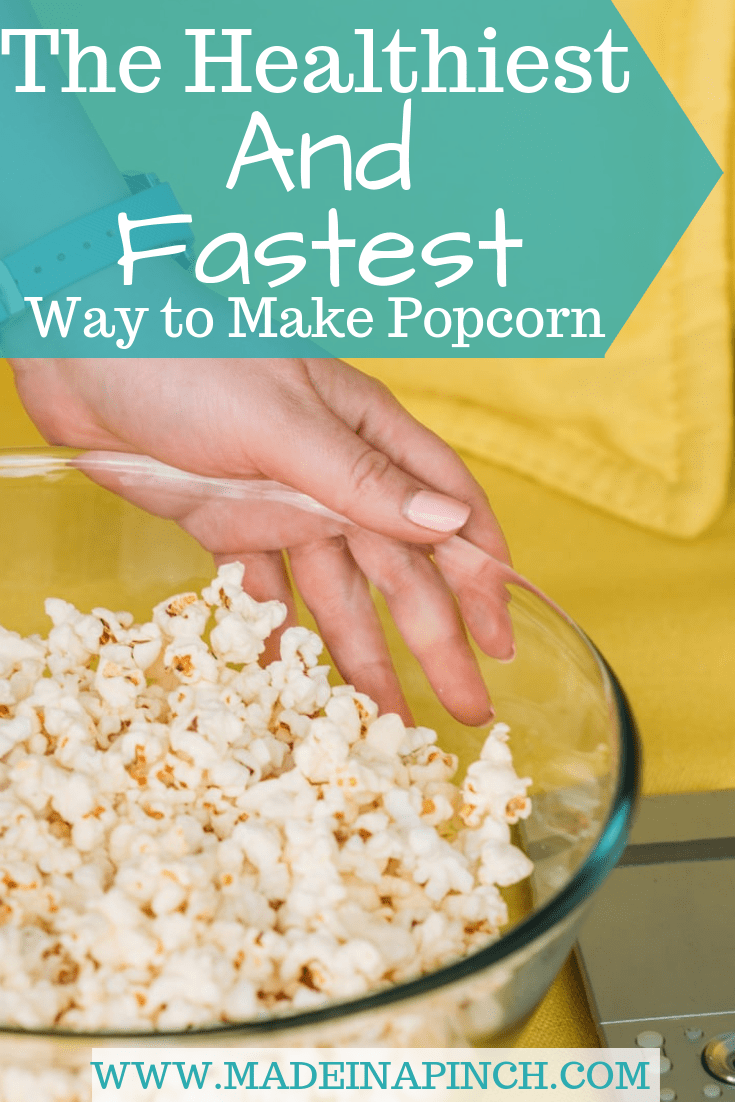 Save money and eat healthier by making your own delicious popcorn! To get our recipe and more visit Made in a Pinch and follow us on Pinterest!