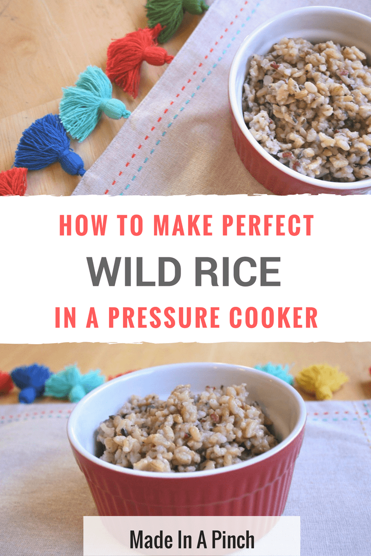Pressure cooker wild rice Pinterest Pin