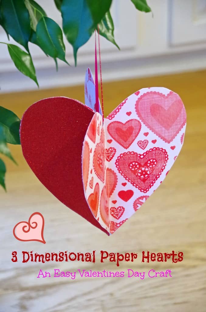 Valentine's Day activity 3D hearts