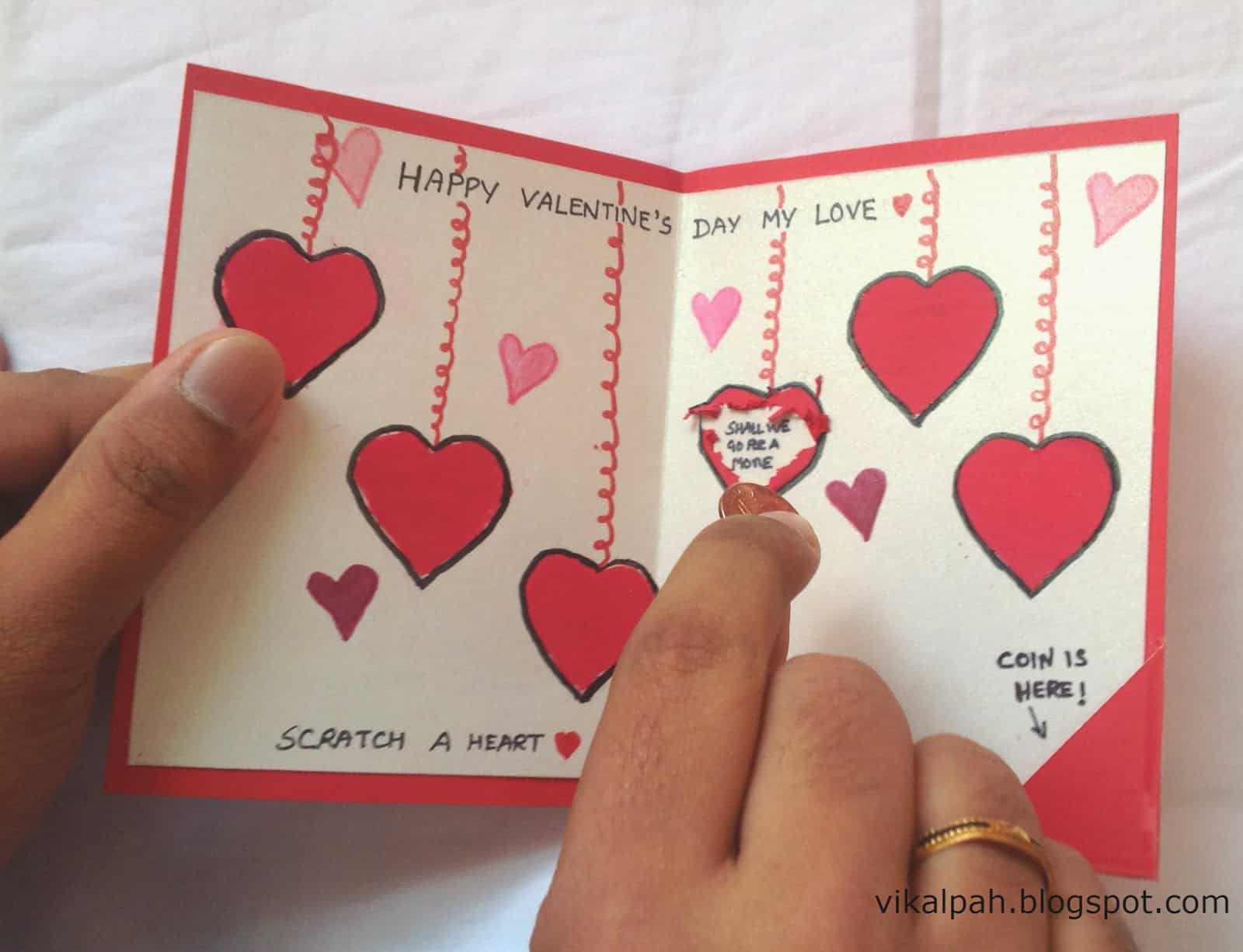 Valentine's Day activity scratch-off card