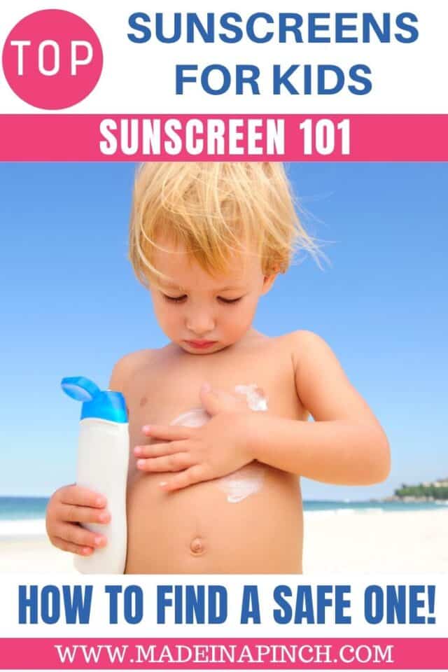 best sunblock for kids pin image