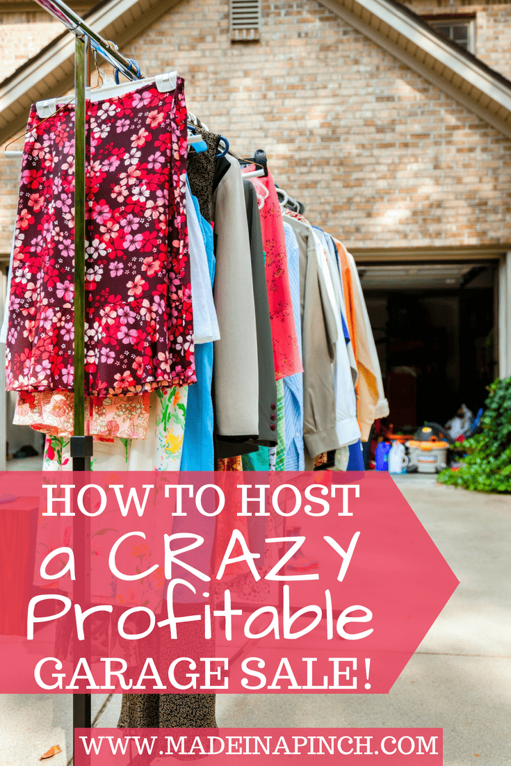 Hosting a profitable yard sale is easier than you may think! Get ALL our tips for making serious money at your next garage sale at Made in a Pinch. Follow us on Pinterest for even more tips! #yardsale #garagesale