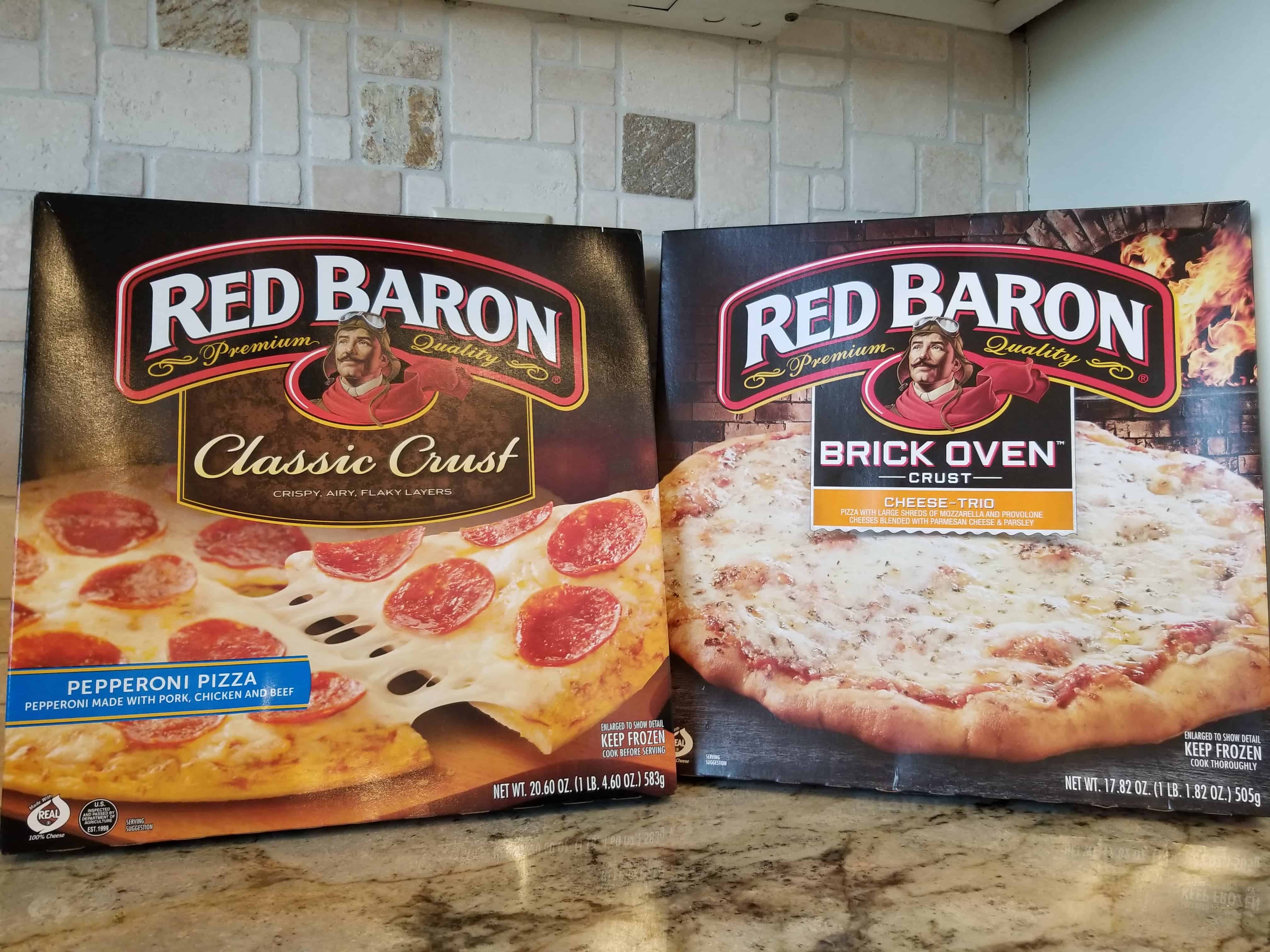 Red Baron helps make meal prep fast and easy and reduces summer chaos. Red Baron boxes on countertop