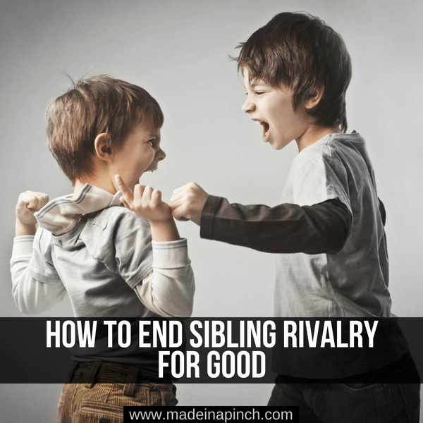 Siblings fighting causes many headaches for parents. Get our tried and true trips for ending sibling rivalry at Made in a Pinch. For more amazing tips and family recipes, follow us on Pinterest!