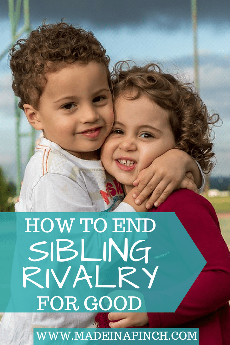 Siblings fighting is a headache for parents. Get our tried and true trips for ending sibling rivalry at Made in a Pinch. For more amazing tips and family recipes, follow us on Pinterest!
