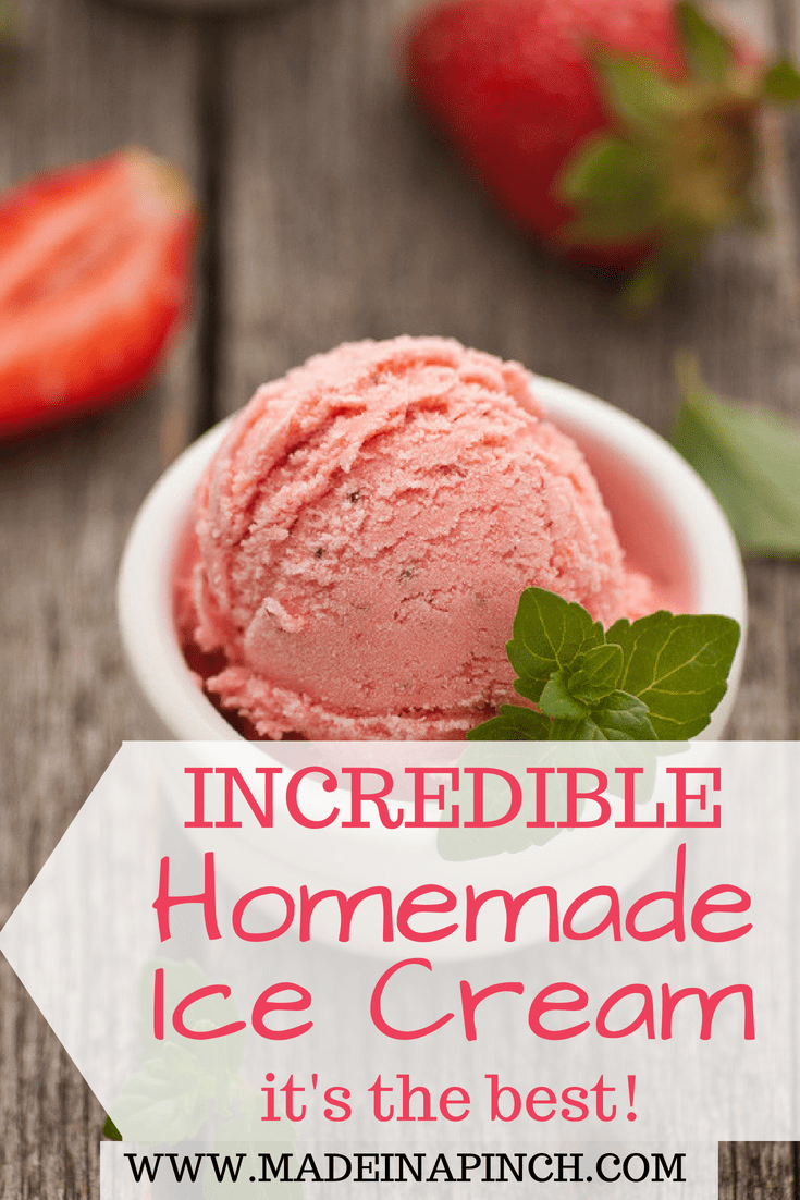 Making homemade ice cream is a fun summer tradition! Get our delicious recipe and more at Made in a Pinch and follow us on Pinterest!