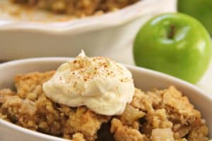 Apple crisp is simple to make and disappears quickly. Get our kid-approved recipe at Made in a Pinch and follow us on Pinterest2