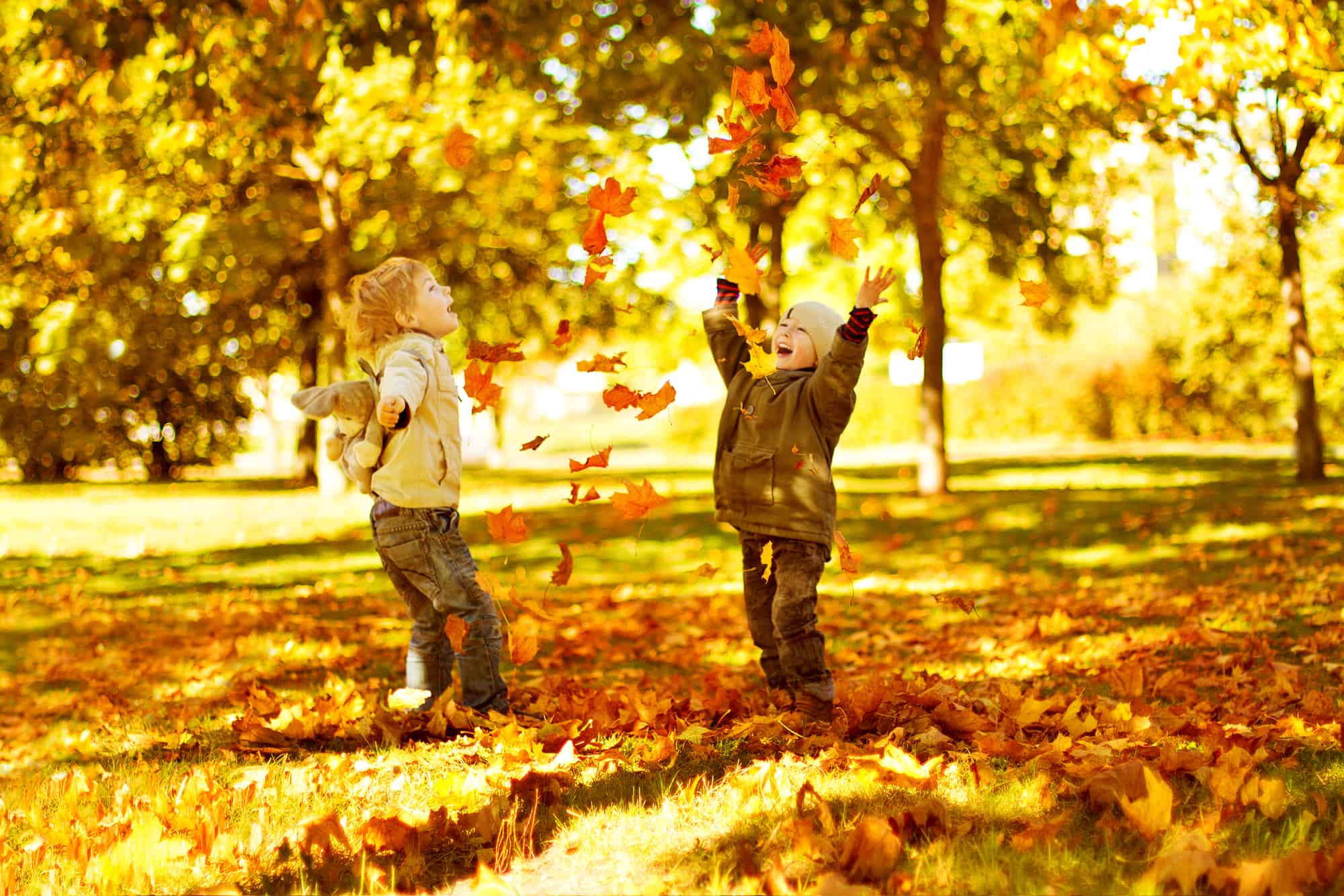 Fun Fall Family Activities begin with jumping in leaf piles! Get our list of 22 awesome family activities at Made in a Pinch. For more great tips and recipes, follow us on Pinterest!