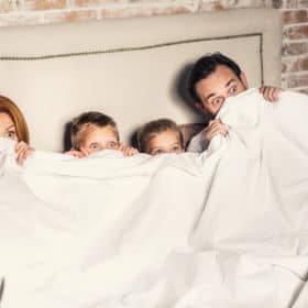 Does your family enjoy watching scary movies? Grab our list of over 100 of the best scary family Halloween movies on Made in a Pinch and follow us on Pinterest!