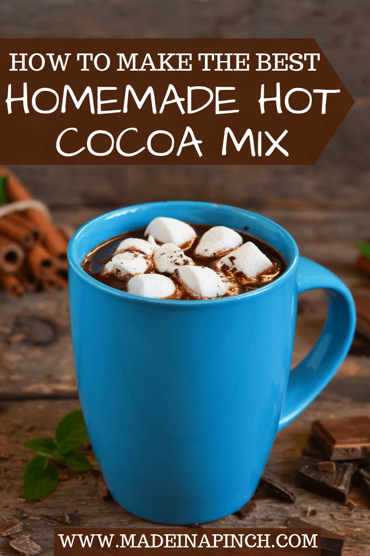 Hot Cocoa in bulk? Yes please! Grab our recipe for the best homemade hot chocolate mix at Made in a Pinch. For more great recipes and helpful tips, follow us on Pinterest!