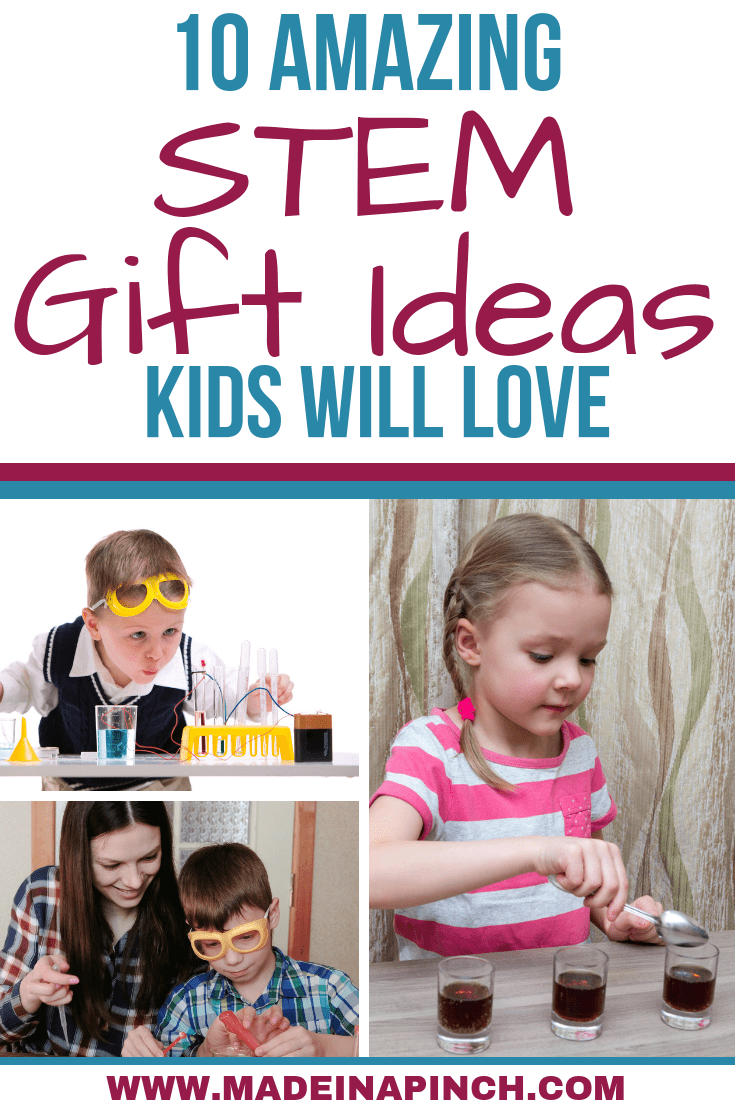 STEM activities are hugely important for kids' learning. Grab our list of 10 fabulous STEM gift ideas for kids to encourage learning and fun at Made in a Pinch. For more helpful tips and delicious recipes, follow us on Pinterest!