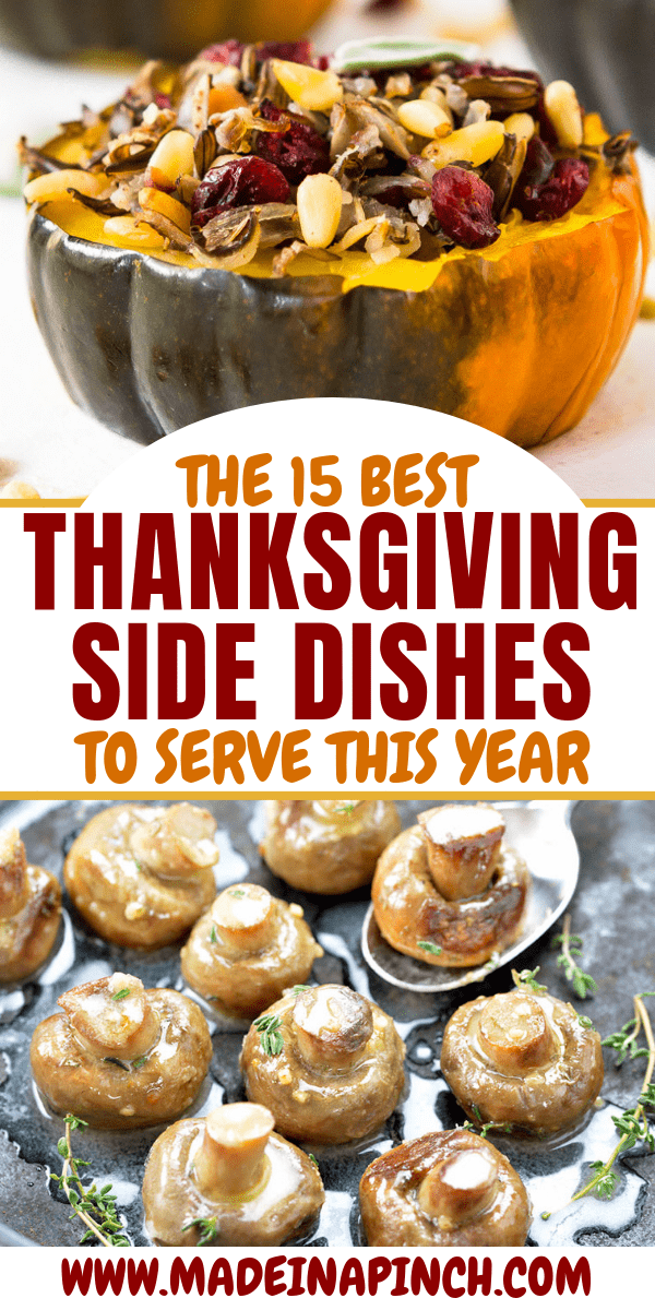 Grab these 15 amazing non traditional Thanksgiving side dishes to try this year at Made in a Pinch. For more helpful tips and delicious recipes follow us on Pinterest!