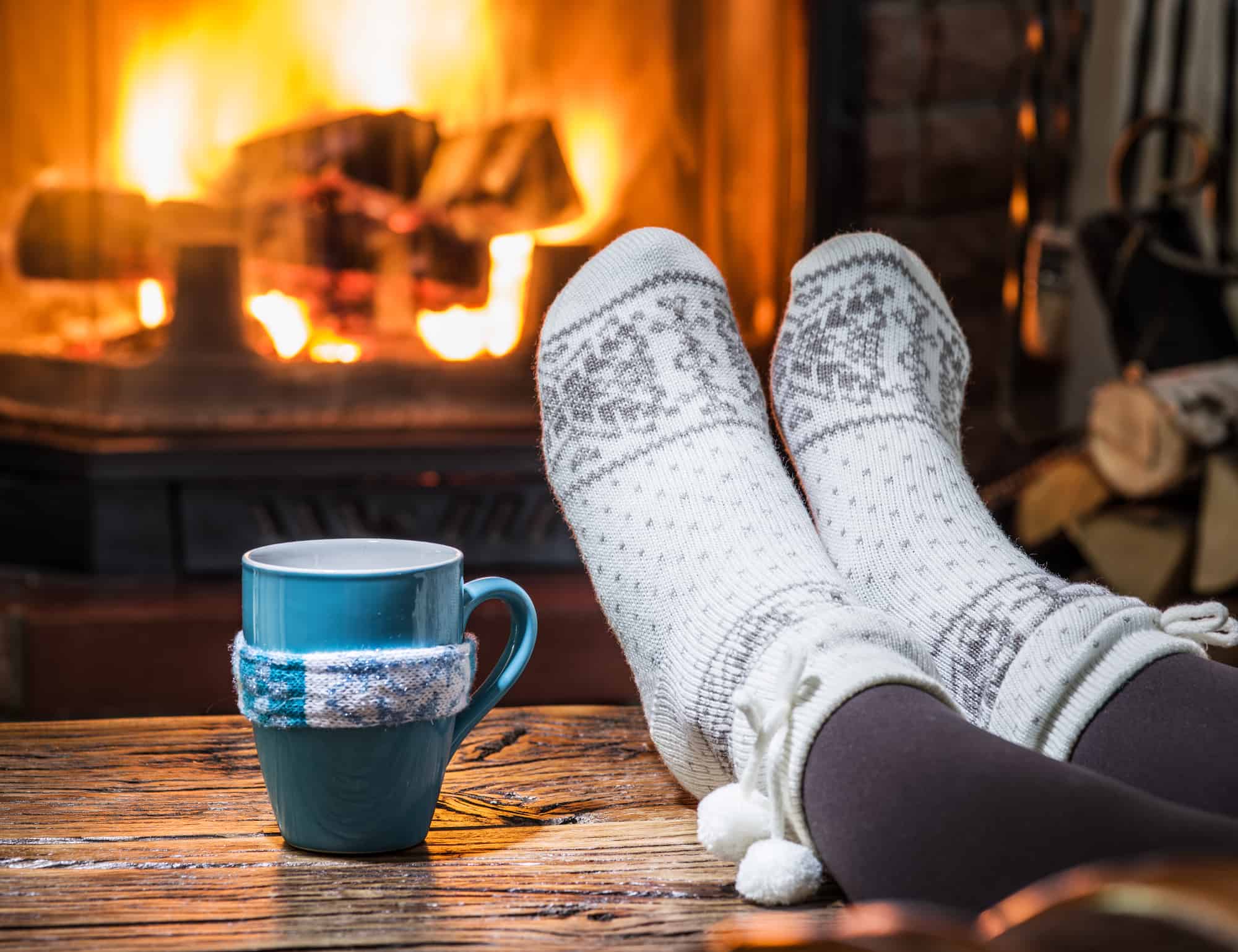 Relaxing with a hot drink by the fire is a great way to practice self care during the holiday! For more helpful tips and delicious recipes, go to Made in a Pinch and follow us on Pinterest!