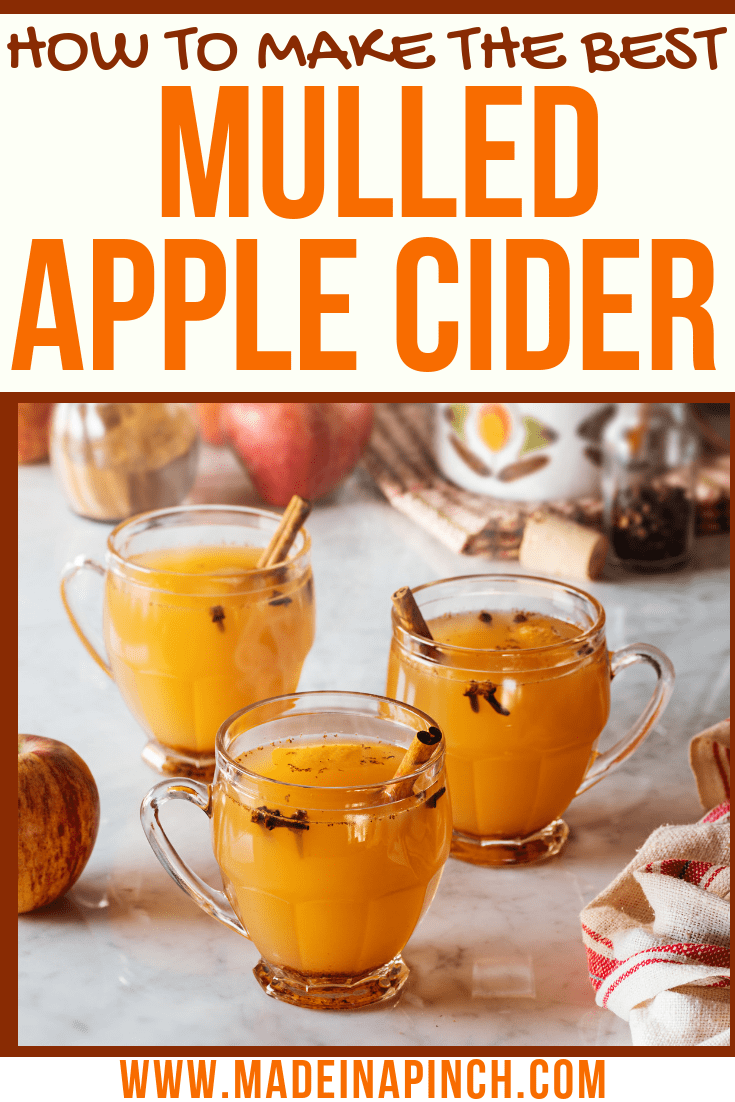 This easy crock pot mulled cider warms up the coldest of days! Grab our recipe on Made in a Pinch. For more delicious recipe and helpful family tips, follow us on Pinterest!