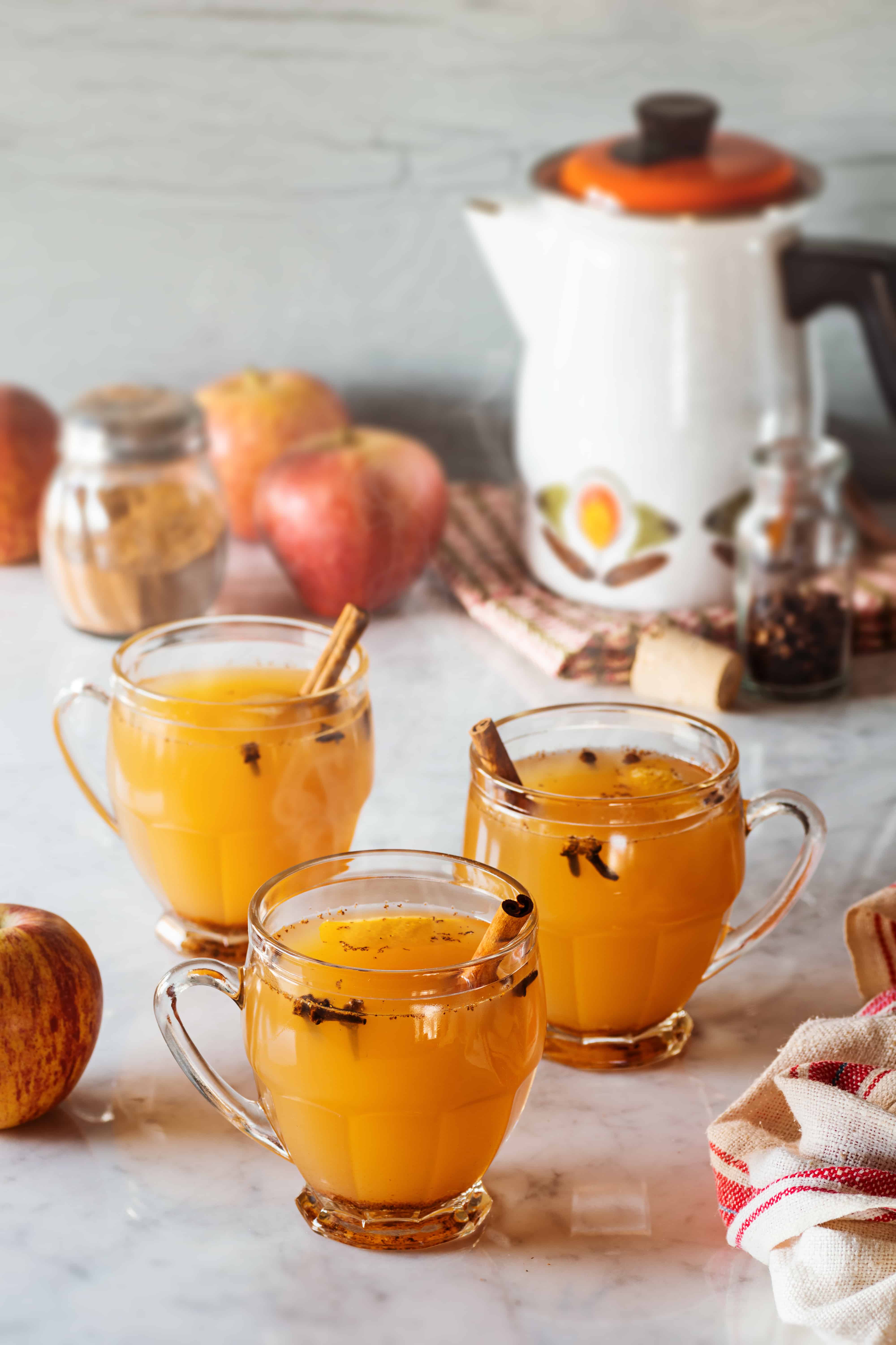 This hot mulled cider recipe helps create a festive atmosphere and is perfect for a cold day or holiday get together. Get the recipe on Made in a Pinch. For more delicious recipes and helpful tips follow us on Pinterest!