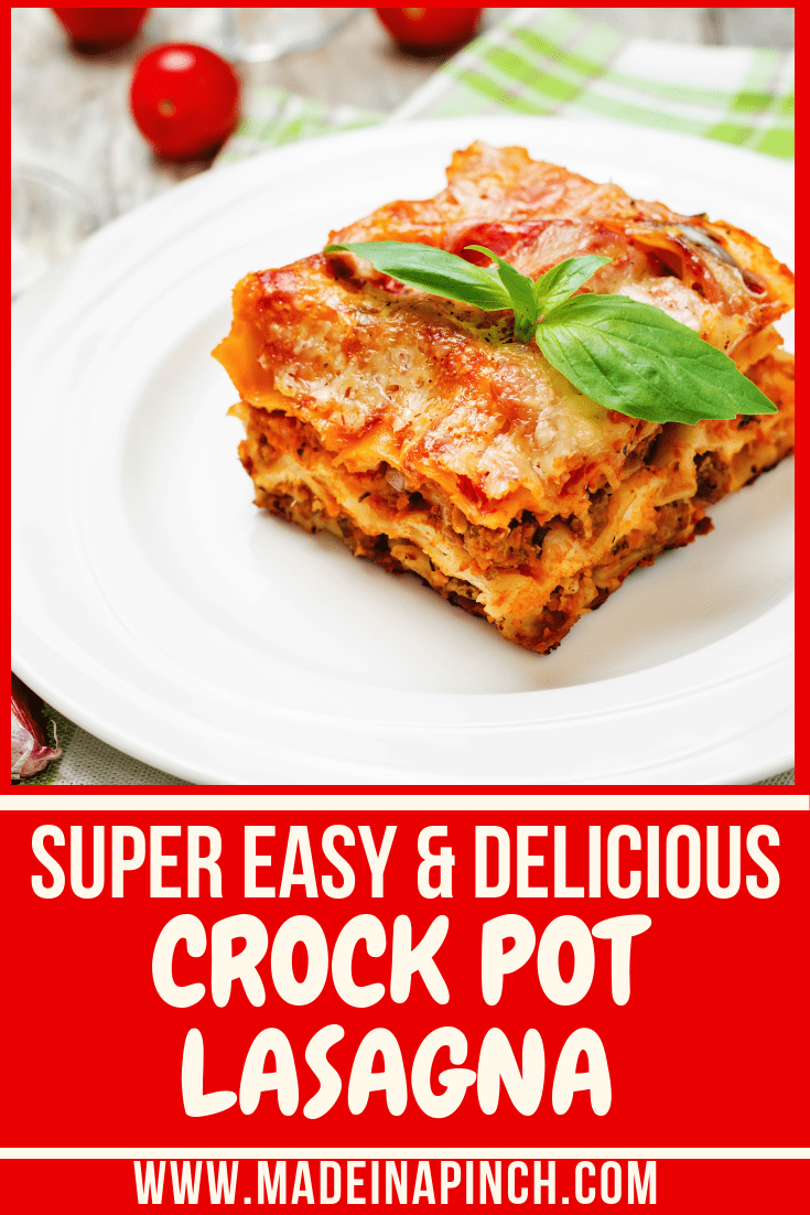 Make this family favorite classic super easy by making it in the crock pot! Grab our crock pot lasagna recipe on Made in a Pinch. For more easy family recipes and helpful tips, follow us on Pinterest.