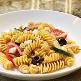 Find out about Barilla's chickpea pasta and grab our recipe for one of our favorite Greek side dishes on Made in a Pinch. Follow us on Pinterest for more healthy living tips and easy recipes!