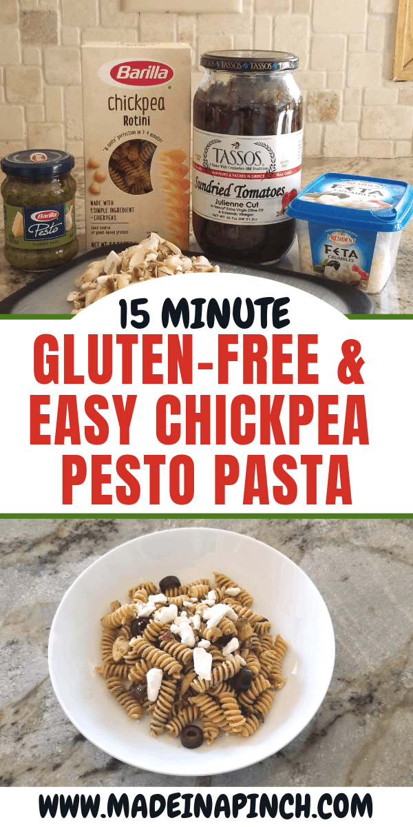 Find out about Barilla's chickpea pasta and grab our delicious pesto pasta recipe on Made in a Pinch. Follow us on Pinterest for more healthy living tips and easy recipes!