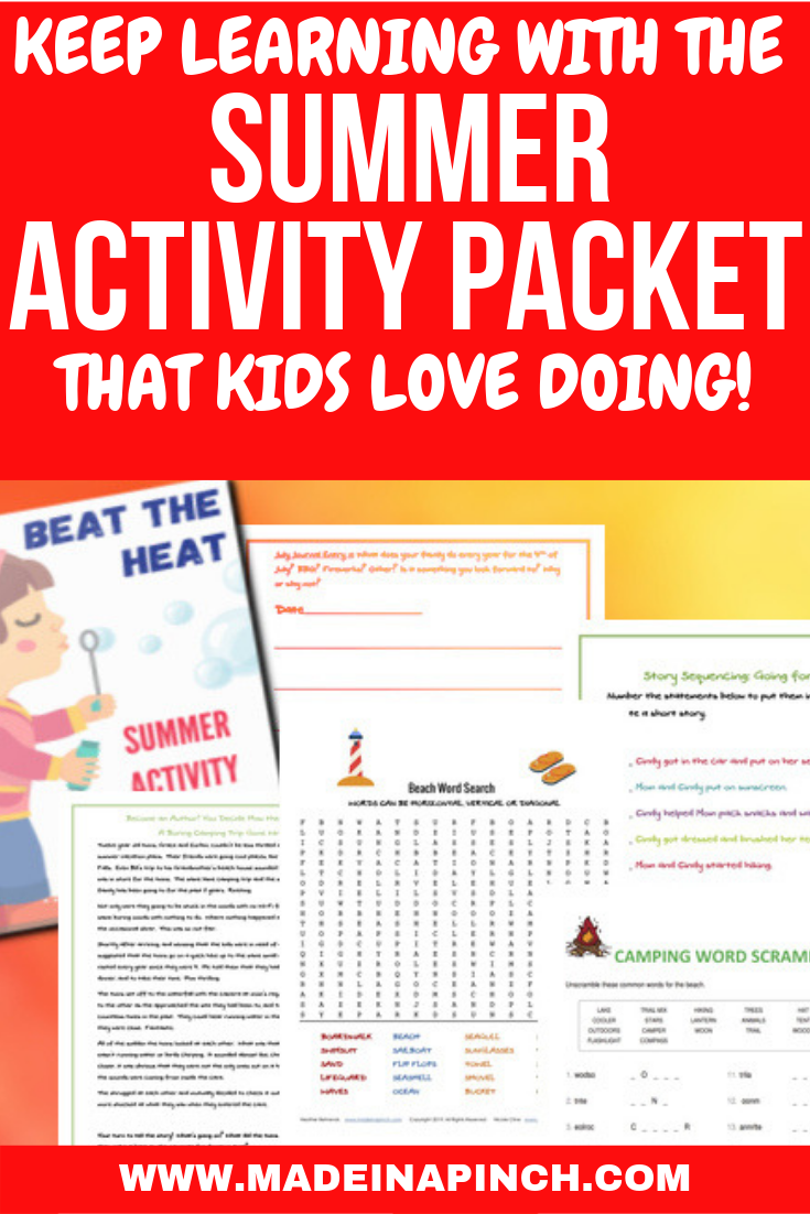 Make the Summer Activity Packet a part of your own summer program for kids to keep them busy and happy all summer!