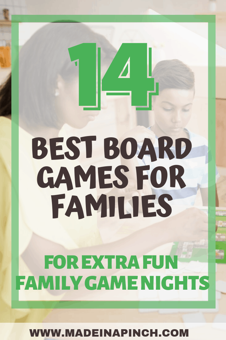 Pinterest image for our list of the best board games for families