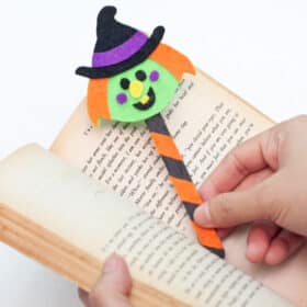 Halloween Witch bookmarks craft for kids