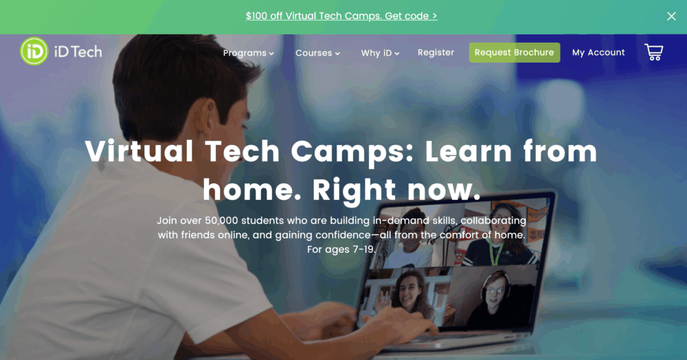 iD Tech Summer camp homepage