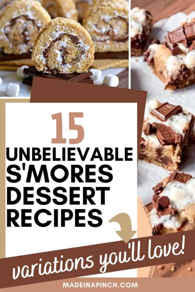 s'mores dessert variation recipes pin image