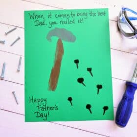 father's day crafts for preschool kids "nailed it" card