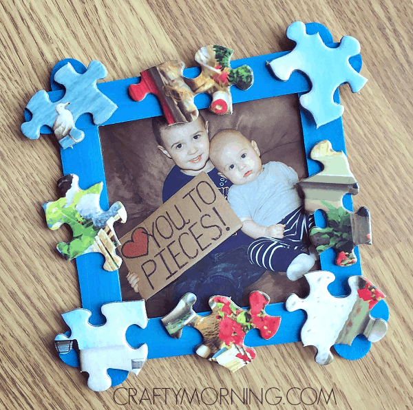love you to pieces father's day craft for toddlers