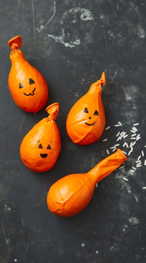 DIY pumpkin stress balls