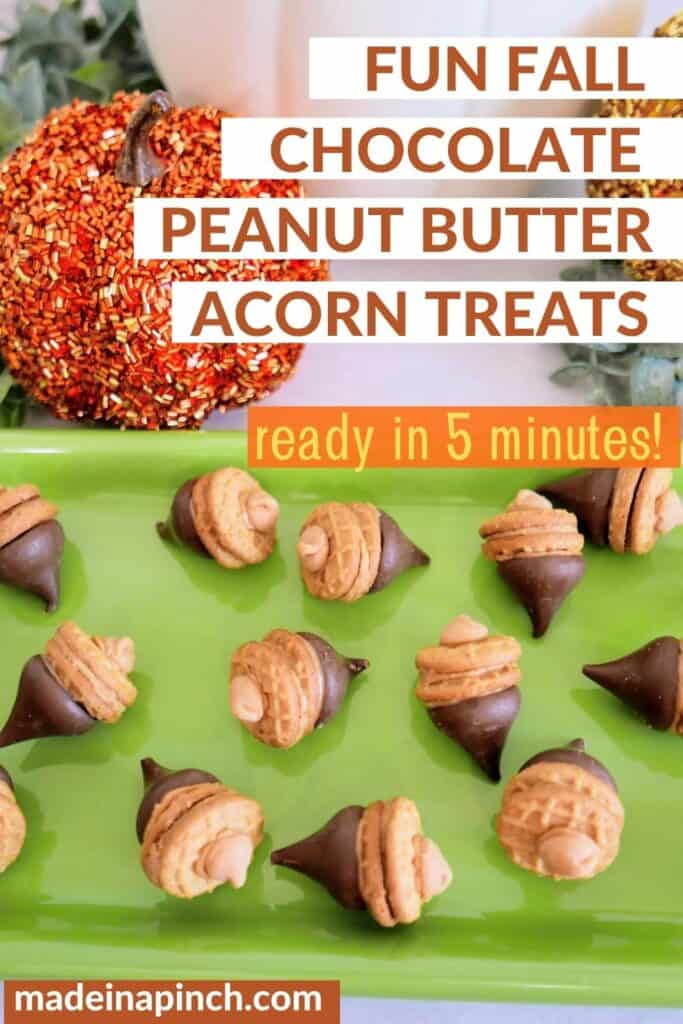 Peanut butter acorn treats