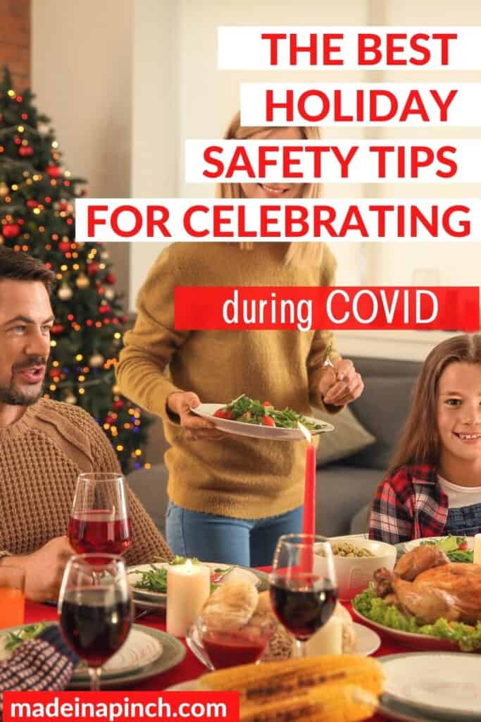 holiday safety tips pin image