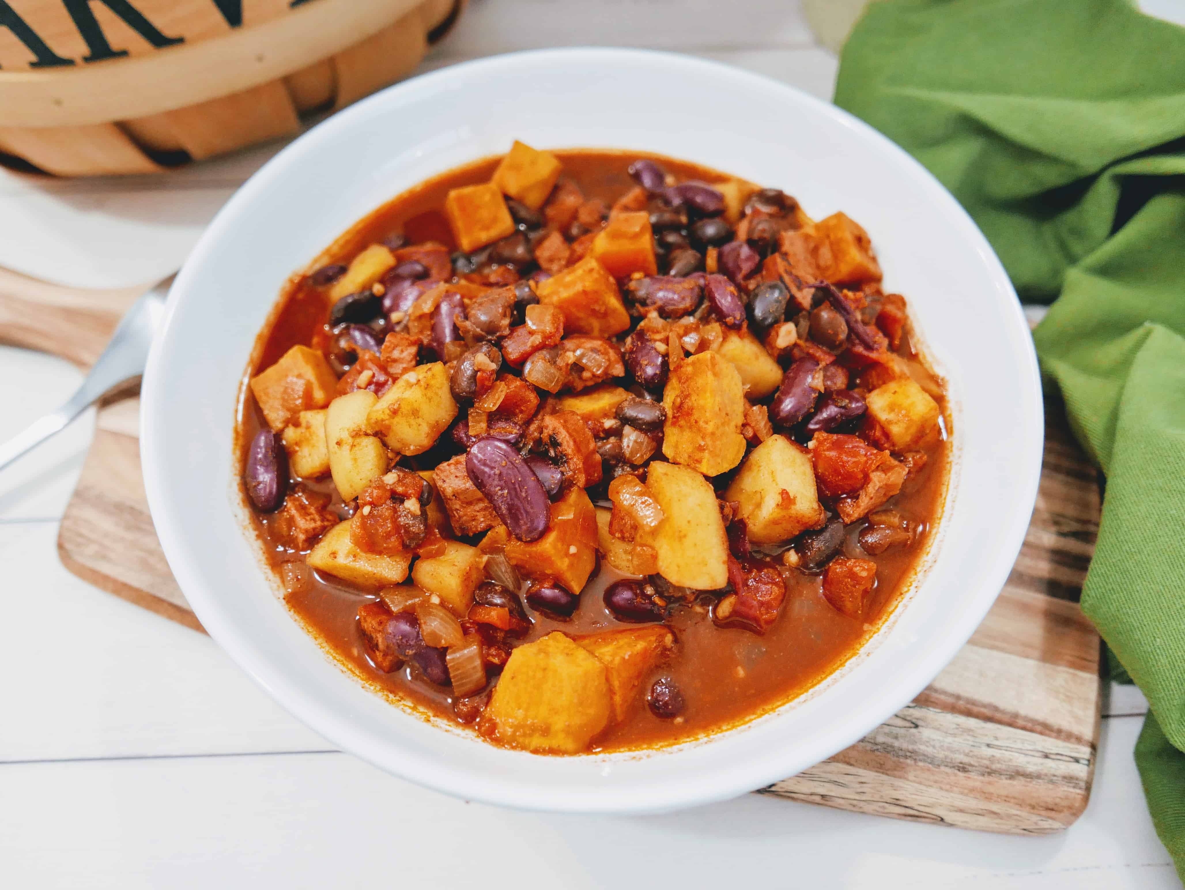 Flavorful Turkey Sweet Potato Chili With Apples - Made In A Pinch