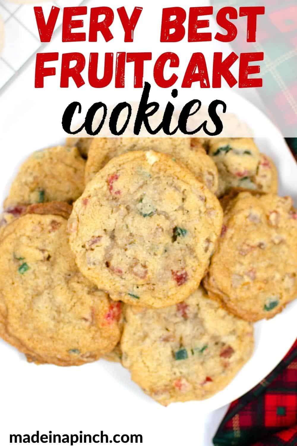 Easy and Festive Holiday Fruitcake Cookies - Made In A Pinch