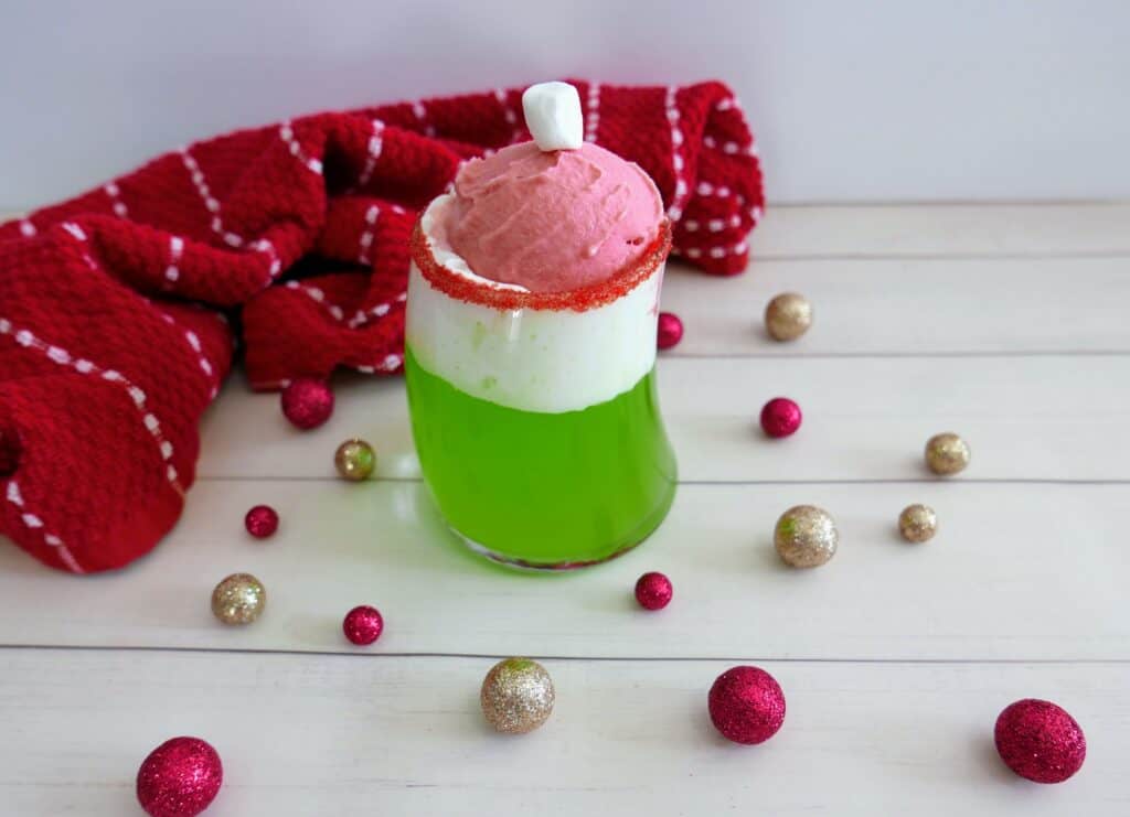 holiday mocktail in a glass