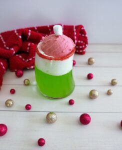 Grinch punch recipe in a glass