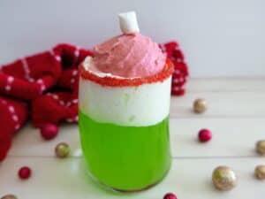Grinch punch in a glass