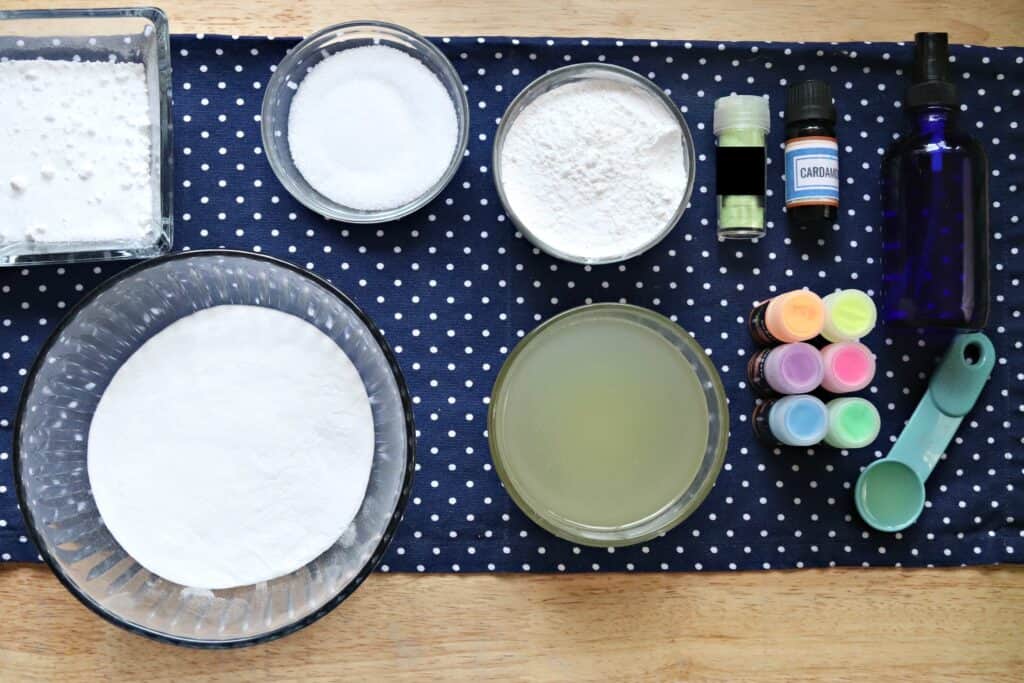 ingredients for bath bombs