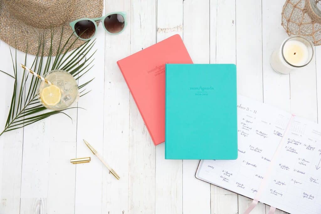 momAgenda planners for moms on a table