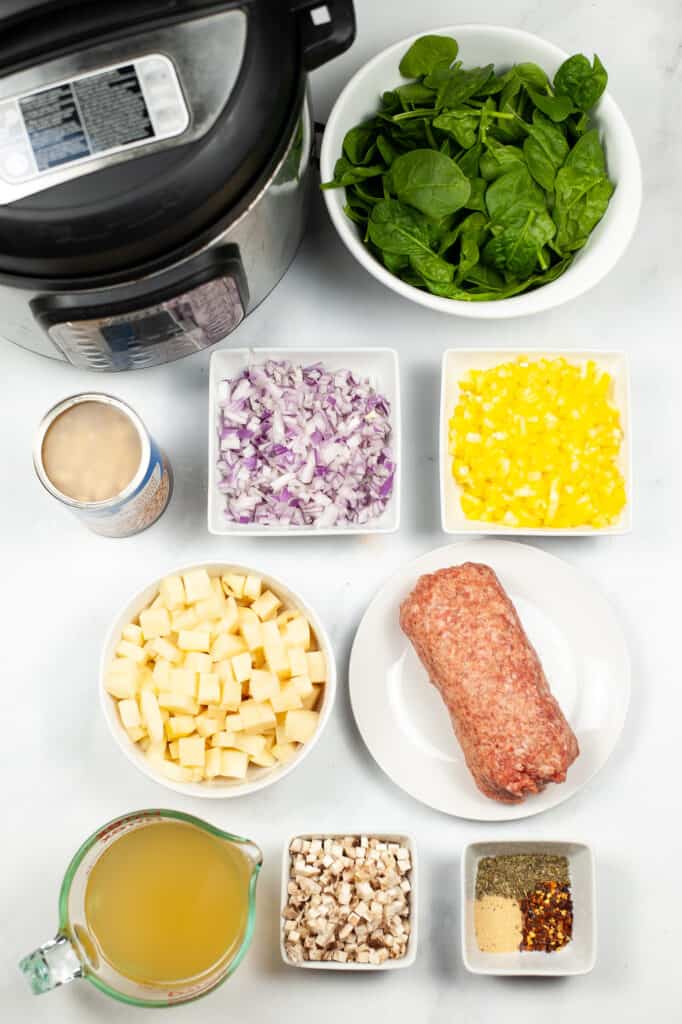 sausage potato spinach soup ingredients