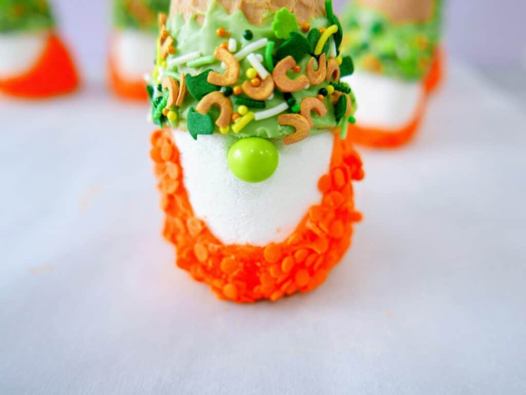 St. Patrick's Day gnome treat with the nose added