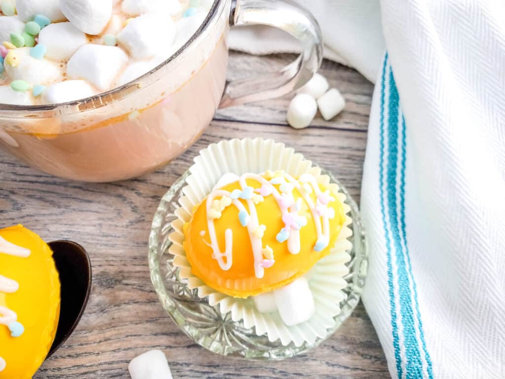 Easter egg hot chocolate bombs