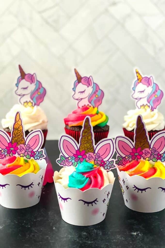 decorated easy unicorn cupcakes