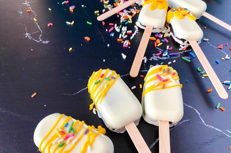 cakesicles on a table