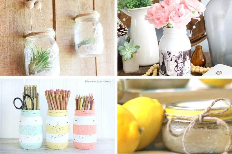 DIY Mother's Day mason jar gifts collage