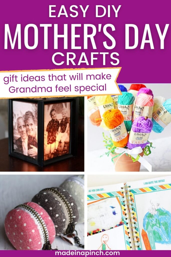 Easy Mother's Day crafts for Grandma pin image