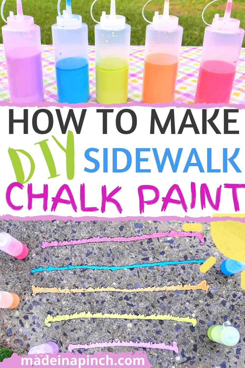 How To Make Sidewalk Chalk Paint (Boredom Buster!) - Made In A Pinch